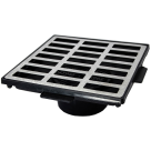 GRELHA, EM ,ALUMINIO, COM, COLETOR , 20X20, AS029