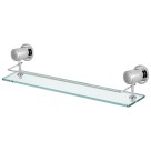 PORTA SHAMPOO RETO METALICO VIDRO 30CM SS METAIS 1631