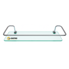 PORTA SHAMPOO RETO METALICO VIDRO 30CM SS METAIS 1189